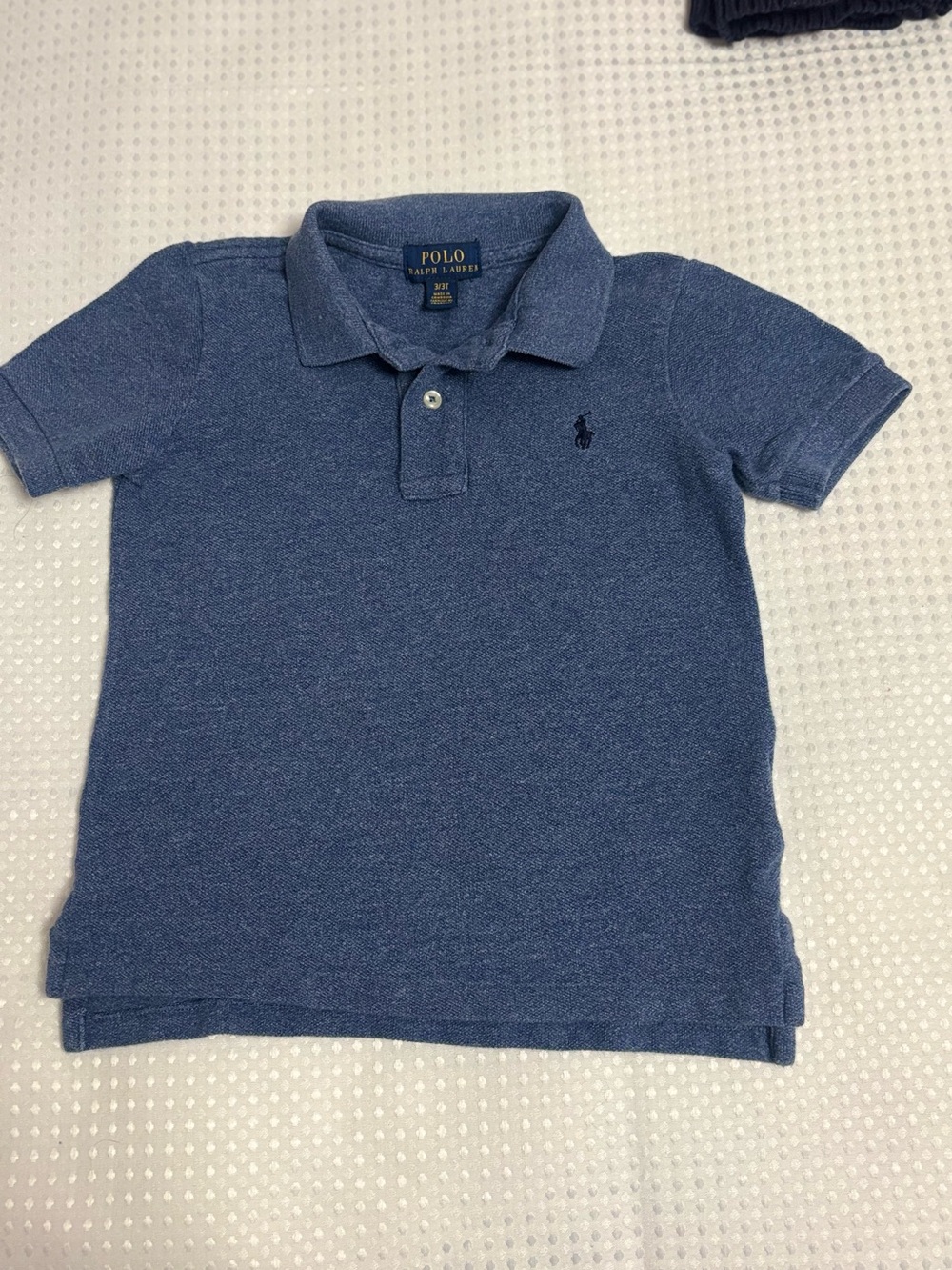Polo by Ralph Lauren Heathered Navy Blue Boys' Polo Shirt 3T